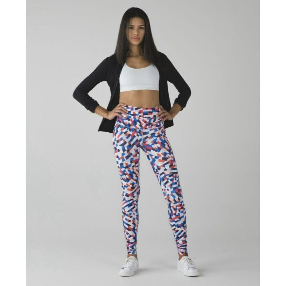 Lululemon Wunder Under Pant (Hi-Rise) Capoeira Multi Sz 6 EUC